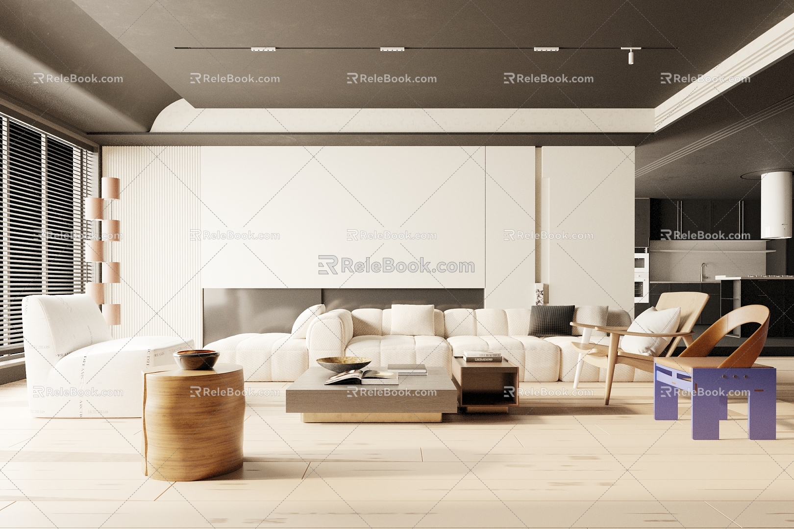 modern living room 3d model