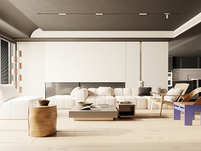 modern living room 3d model