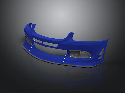 Blue Car Front Bumper With Stylish Design And Aerodynamic Features 3d model
