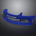 Blue Car Front Bumper With Stylish Design And Aerodynamic Features