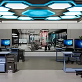 Modern Classroom Computer School Classroom Computer Room Computer Room Computer Classroom Computer Room Multimedia Classroom Computer Desk and Chair 3d model