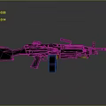 Black Modern Assault Rifle With Tactical Components And Detailed Design View