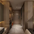 Modern Hotel Guest Room With Twin Beds Flat Screen TV And Decorative Headboard
