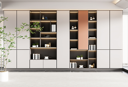 Modern bookcase 3d model