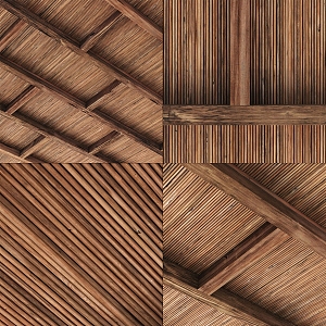 Quiet Ceiling Natural Ceiling Beam Wooden Ceiling 3d model