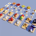 Various Fresh Foods Displayed On Wooden Cutting Boards And Plates With Fruits Vegetables And Nuts