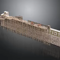 Building Wall Under Construction With Scaffolding Support And Framing Structure