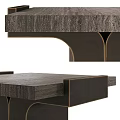 Modern Home Office Desk With Sleek Wooden Top And Black Metal Frame Design