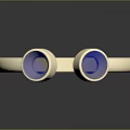 Elegant Silver Cuff Bracelet Modern Design With Two Blue Gemstones And Polished Surface