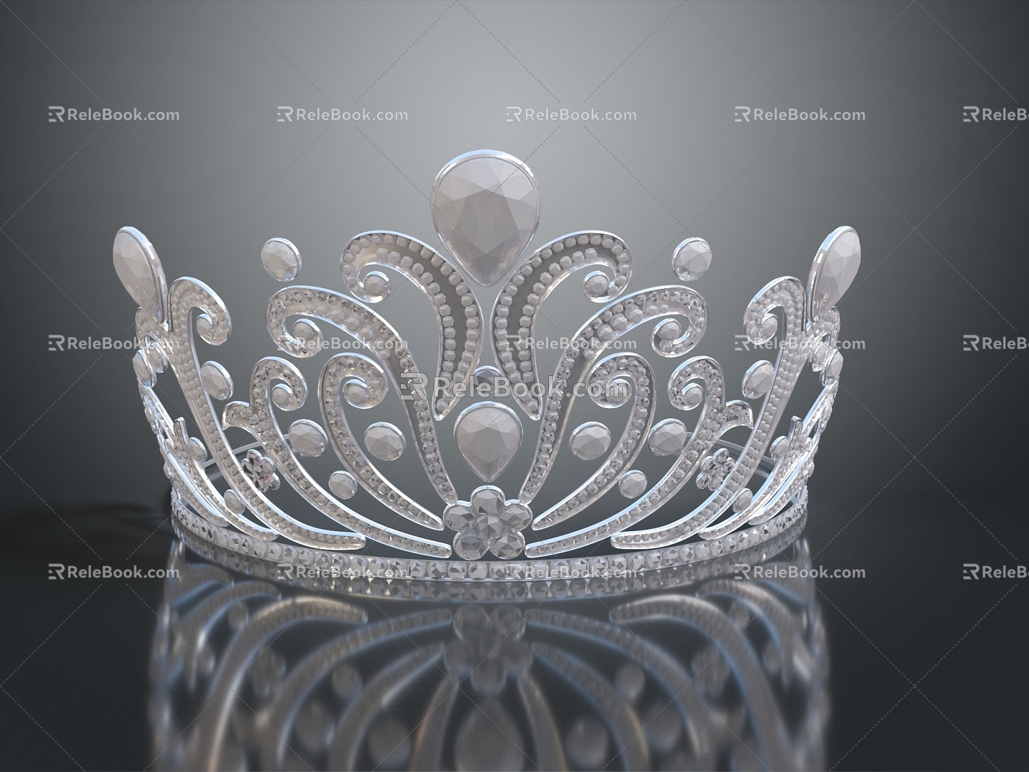 Hairpin Hairband Pin-Insert Oval Press Clip Cartoning Clip Korean Hairpin Crown Butterfly Hairpin 3d model