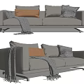 Modern double sofa 3d model