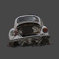 Abandoned Beetle in the Woods 3d model