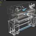CNC lathe processing equipment 3d model