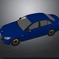 Blue Sports Car Exterior With Sleek Design And Black Alloy Wheels