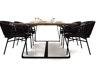 Style dining table 3d model