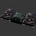 Modern Synthesizer Portable Synthesizer Mixer Reverberator 3d model