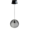 Modern Spherical Pendant Light With Black Metal Wire Frame For Interior Decoration 3d model