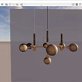 Modern Elegant Chandelier With Golden Metal Frame Wooden Accents And White Spherical Shades