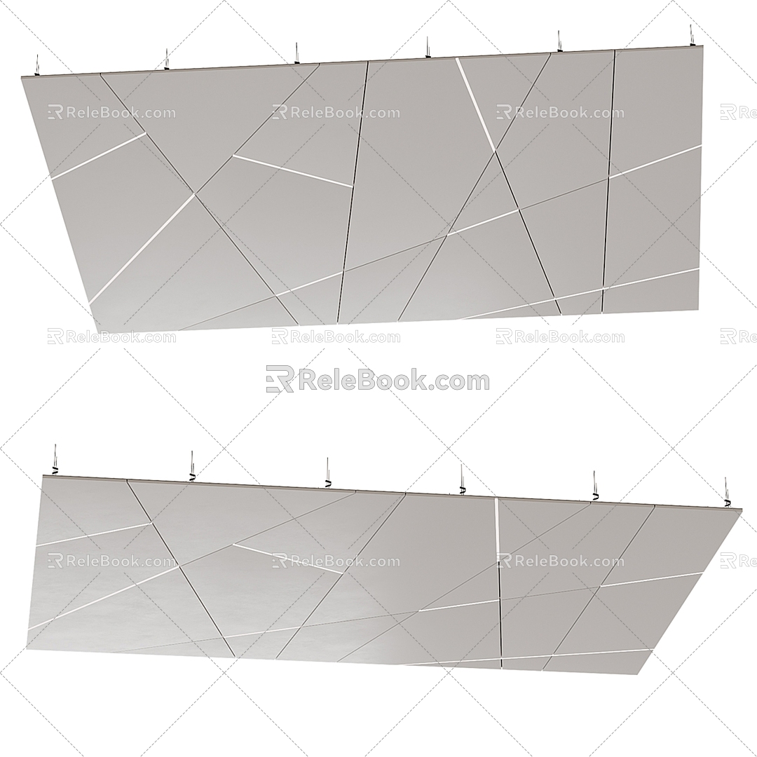 Gypsum Ceiling Office Ceiling 3d model