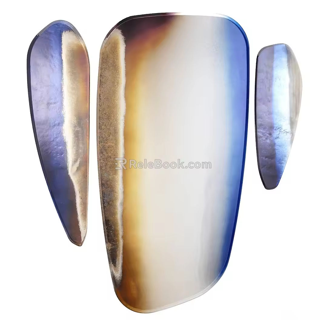 Antique decorative mirror 3d model