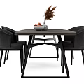 Modern Dining Table and Chair Combination Table and Chair Combination 3d model
