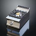 Modern Single Burner Gas Stove With Stainless Steel Surface And Knob Control