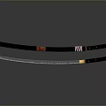 Traditional Japanese Katana Weapon with Wooden Scabbard and Sharp Metal Blade