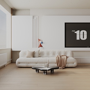 Modern three-seat sofa 3d model