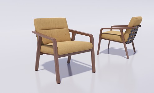 Modern Sofa Chair Casual Single Chair Dining Chair 3d model