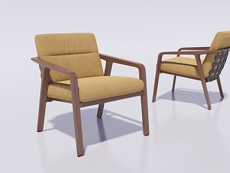 Modern Sofa Chair Casual Single Chair Dining Chair 3d model