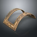 Golden Brass Decorative Arch Frame With Intricate Carvings For Vintage Home Decoration