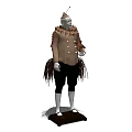 Decorative Ornament Display Set With Tassel Coat Hat And Mannequin Statue
