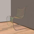 Modern Transparent Acrylic Single Chair With Curved Lines And Colorful Light Reflections