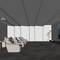 Modern Home Theater Room Interior Design With Comfortable Seats Large Screen And Ambient Lighting