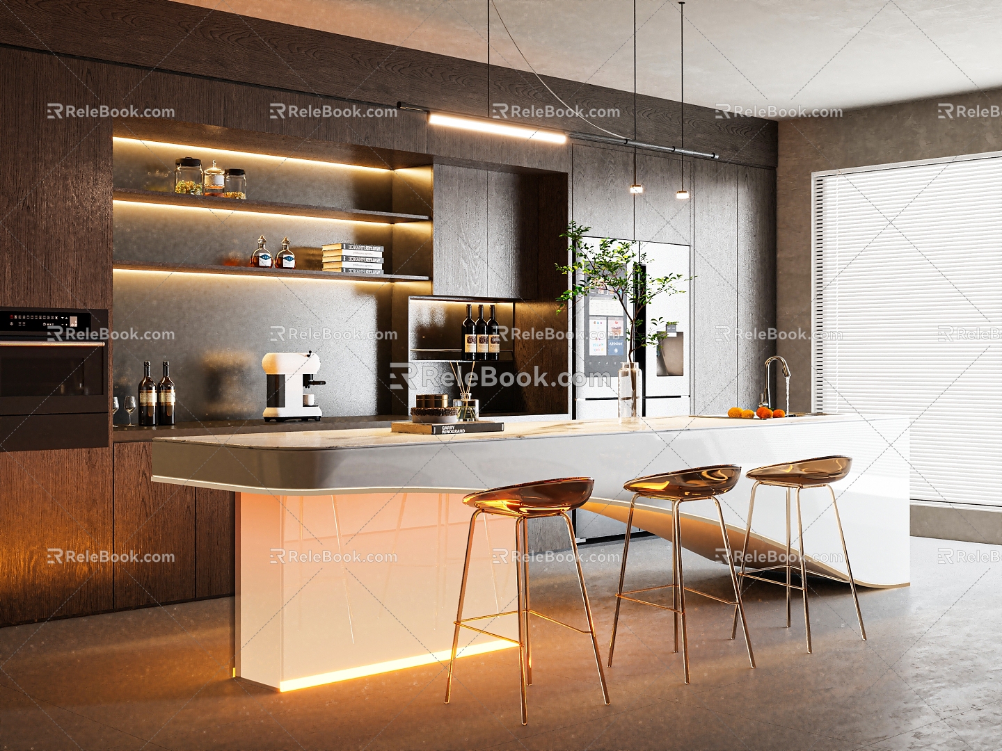 Modern Minimalist Bar 3d model