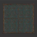 Rusted Metal Cage With Square Frame And Grid Structure Rusty Surface And Weathered Finish