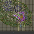 Aerial View Planning of Scenic Landscape with Forests Rivers and Residential Areas