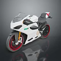 MV Agusta White Sport Motorcycle With Red Rims And Sleek Racing Design