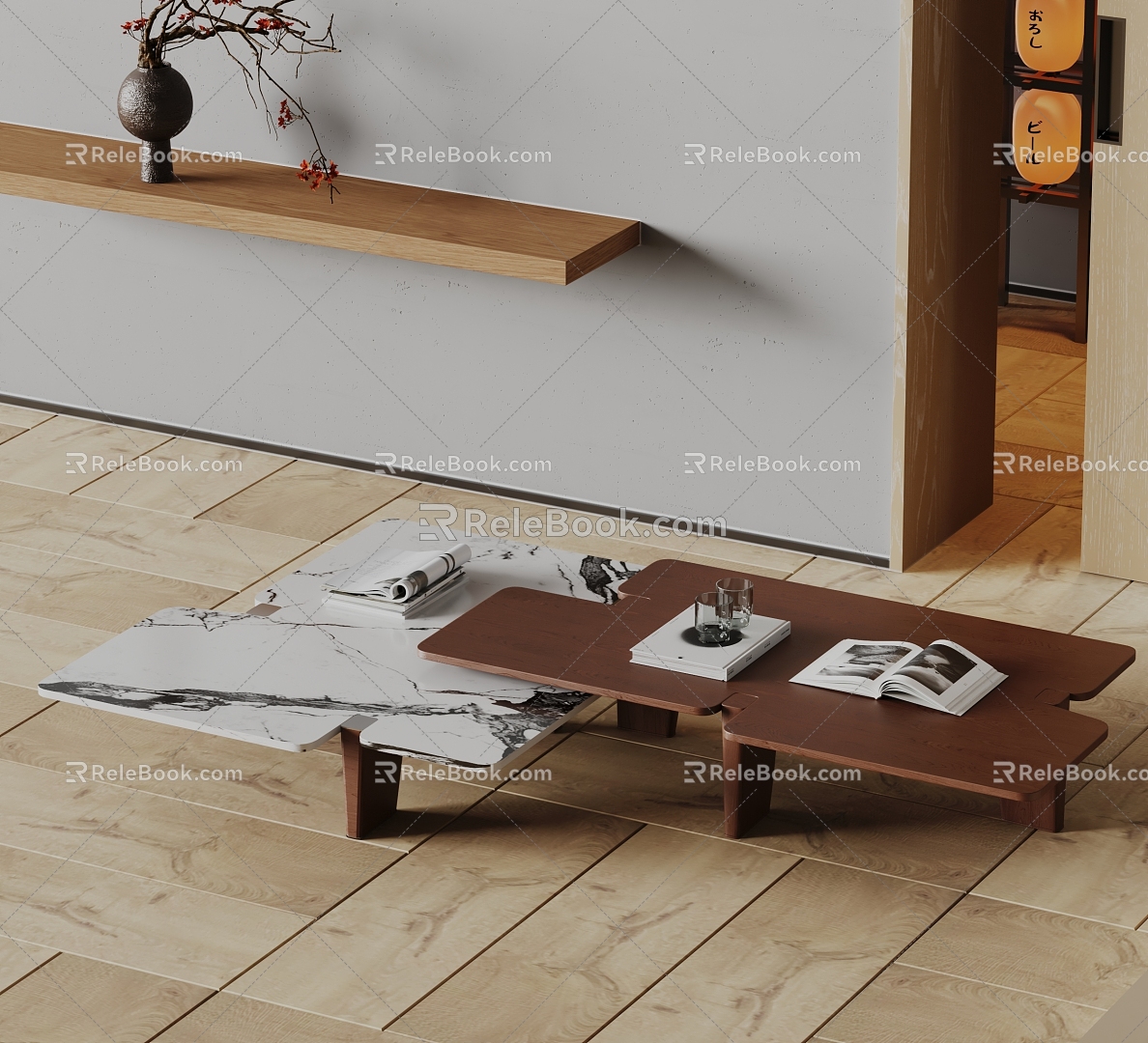 Modern coffee table 3d model