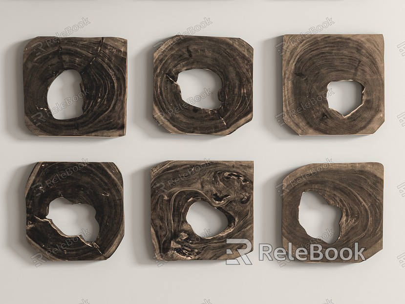 Wind wood carving wall decoration model