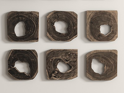 Wind wood carving wall decoration model