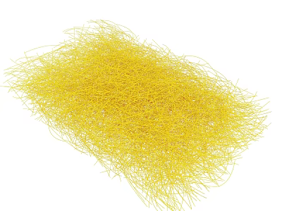 Yellow Fine Fibrous Material with Soft Textured Appearance for Craft Projects 3d model