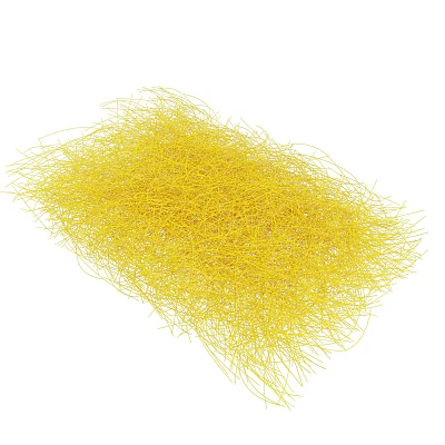 Yellow Fine Fibrous Material with Soft Textured Appearance for Craft Projects 3d model