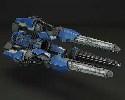 modern laser cannon 3d model