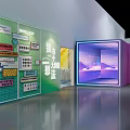 Modern Photo Spot With Neon Lights And Colorful Cube Installations