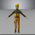 Anime Naruto Character with Spiky Yellow Hair and Orange Jumpsuit Appearance