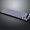Sleek Modern Full Size Keyboard With White Keys Black Base And Numpad Design