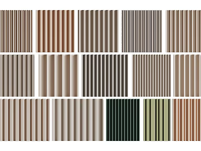 Wainscoting Panels With Various Styles Colors And Textures For Home Interiors 3d model