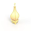Golden Decorative Pendant With Elegant Design Hanging Loop And Vintage Style