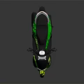 Green And Black Modern Scooter Motorcycle With Sleek Body Black Seat And Alloy Wheels